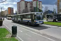 CH Busse in Rum�nien: Ex. ZVB 405 G in Brasov, 02.04.2018.

