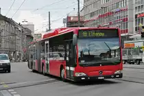 Mercedes Citaro 857, auf der Linie 19, fährt zur Haltestelle beim Bahnhof Bern. Die Aufnahme stammt vom 22.05.2018.