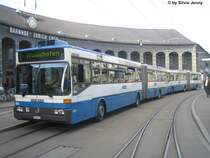 Mercedes O405G Nr. 592 + 587 am 17.10.08 beim Bahnhof Enge. Derzeit ist die Tramlinie 7 wegen diversen Bauarbeiten zwischen Bahnhof Enge und Wollishofen unterbrochen. Dies knnte der letzte grosse Einsatz der VBZ O405G sein. Deren Ersatz wird demnchst dem Betrieb bergeben.