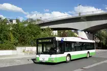 Bus Aue / Bus Erzgebirge: MAN NÜ (ERZ-VB 726) der RVE (Regionalverkehr Erzgebirge GmbH), aufgenommen im April 2018 am Bahnhof von Aue (Sachsen).