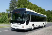 Bus Kaiserslautern / Verkehrsverbund Rhein-Neckar: MAN Lion's Regio (KL-EC 41) von Schary-Reisen GbR (Lackierung: Busverkehr Oder-Spree GmbH), aufgenommen im Mai 2018 im Stadtgebiet von Kaiserslautern.