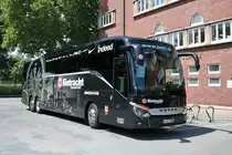 Bohr Reisen Setra 5000er der für Eintracht Frankfurt fährt am 26.05.18 in Riederwald. Auch die Profis Fahren mit diesem Bus
