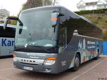 Setra 415 GT-HD von BRK-Reisedienst aus Deutschland im Stadthafen Sassnitz am 06.05.2017