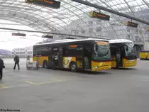 Postauto/Regie Chur GR 168 876 (Iveco Crossway 10.8LE) am 11.4.2018 beim Bhf. Chur. Nach Tschiertschen wird die Post immer noch traditionell mit dem Postauto angelifert, resp- abgeholt.