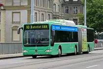 Mercedes Citaro 727, auf der Linie 50, fährt zur Endstation am Bahnhof SBB. Die Aufnahme stammt vom 13.06.2018.