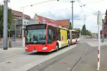 Nürnberger Verkehrs AG Mercedes Benz Citaro 2 G Wagen 693 am 24.06.18 am Hauptbahnhof