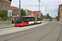 Nürnberger Verkehrs AG MAN Lions City G Wagen 611 am 24.06.18 am Hauptbahnhof