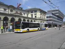 Entgleisung Winterthur Juni 2018: VBSH Nr. 9 (Mercedes Citaro C2 O530G) am 16.6.2018 beim Winterthurer Hauptbahnhof