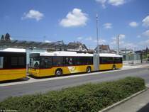 Postauto/Regie Hausen a.A. Nr. 165 (MAN A23) am 19.6.2018 beim Bhf. Affoltern am Albis