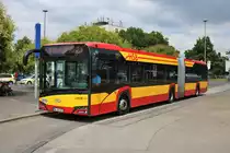 Hanauer Straßenbahn Solaris Urbino 18 Wagen 76 am 12.07.18 in Hanau Hauptbahnhof