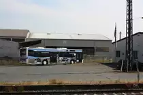 Ein Bus der RVK (Rheinland-Touristik) auf der Linie 817 (Hersel-Stadtbahn - Rheinbach) beim verlassen der Haltestelle Roisdorf Bahnhof in Richtung Hersel.
Foto entstand auf dem Bahnsteig in Roisdorf.

Bornheim Roisdorf
20.07.2018