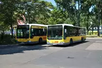 BVG Mercedes Benz Citaro 1 Facelift Wagen 2165 und 1624 am 14.07.18 in Berlin Ostbahnhof