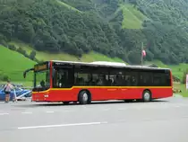 Autobetrieb Sernftal - MAN Lion's City Nr. 1/SP an der Haltestelle Sportbahnen in Elm am 20.7.18