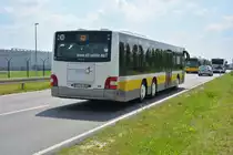 Am 04.06.2016 fährt TF-VG 151 für die ILA 2016 auf der ILA Sonderlinie S zwischen Bahnhof Schönefeld und ILA-Gelände. Aufgenommen wurde ein MAN Lion's City LÜ der VTF.
