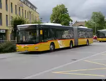Postauto - MAN Lion`s City  BE 26615 unterwegs als Bahnersatz für die SBB + BLS auf der Linie Lyss nach Münchenbuchsee Hier bei der Provisorischen Haltestelle in Lyss am 21.07.2018 
