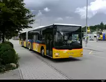 Postauto - MAN Lion`s City BE 615372 unterwegs als Bahnersatz für die SBB + BLS auf der Linie Lyss nach Münchenbuchsee Hier bei der Provisorischen Haltestelle in Lyss am 21.07.2018 