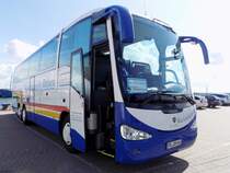 Scania Irizar von Mackenbach Reisen aus Deutschland im Stadthafen Sassnitz am 24.08.2014