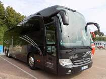 Mercedes Travego von Fella aus Deutschland im Stadthafen Sassnitz am 30.08.2014