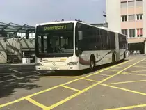 PostAuto MB Facelift G wartet am 4.8.18 in Bremgarten AG Obertor auf seine Abfahrt.