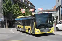 MAN Lions City 131, auf der Linie 25, fährt zur Haltestelle beim Bahnhof Thun. Die Aufnahme stammt vom 30.07.2018.
