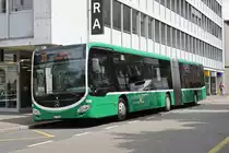 Mercedes Citaro 7018, auf der Linie 31, wartet an der Ankunftshaltestelle am Claraplatz. Die Aufnahme stammt vom 17.07.2018.