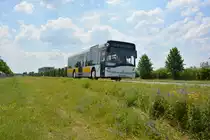 Am 04.06.2016 fährt TF-VG 181 für die ILA 2016 auf der Shuttle Linie  S . Aufgenommen wurde ein Solaris Urbino 12 Ü der VTF.
