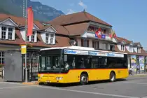 Mercedes Citaro der Post, auf der Linie 104, bedient die Haltestelle beim Bahnhof Interlaken Ost. Die Aufnahme stammt vom 02.08.2018.