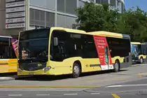 Mercedes Citaro 156, auf der Linie 31, wartet an der Haltestelle beim Bahnhof Thun. Die Aufnahme stammt vom 30.07.2018.