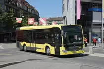 Mercedes Citaro 157, fährt als Dienstfahrt zum Bahnhofplatz Thun. Die Aufnahme stammt vom 30.07.2018.