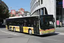 MAN Lions City 132, auf der Linie 25, fährt zur Haltestelle beim Bahnhof Thun. Die Aufnahme stammt vom 30.07.2018.