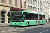Mercedes Citaro 724, auf der Linie 30, verlässt die Haltestelle beim Bahnhof SBB. Die Aufnahme stammt vom 06.08.2018.