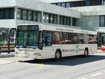 AAGS - Mercedes Citaro SZ 10120 mit Werbung unterwegs auf der Linie 1 bei der Haltestelle am Postplatz am 08.09.2008