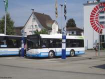 WilMobil Nr. 233 (Solaris Urbino 8.6) am 6.8.2018 beim Bhf. Wil SG