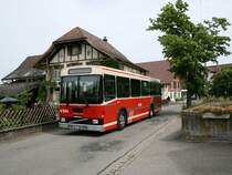 Der Volvo/Lauber B10M Nr. 23 von Busland AG, Koppigen durchf�hrt am 1.6.2008 Nieder�sch.