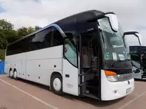 Setra 416 HDH von VTG Vertriebs- und Transportgesellschaft aus Deutschland im Stadthafen Sassnitz am 12.09.2014