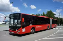 Serbien / Belgrad / Beograd: Otokar Kent C Gelenkbus von  Lasta Belgrad , aufgenommen im Juni 2018 in der Nähe der Haltestelle  Ekonomski fakultet  in Belgrad.