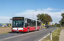  Wiener Linien NG 265 MB 8876 als Linie 26A, Eßling Stadtgrenze, 27.08.2018