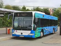 Mercedes Citaro II  an der Umsteigestelle Dierkower Kreuz der Rostocker Straßenbahn AG in Rostock am 28. August 2018.