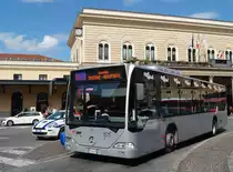 Mercedes Citaro (CM062PX) als Flughafen-Zubringer vor dem Bahnhof Bologna Centrale, 03.09.2018.