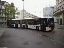 tpf Nr. 592 (Mercedes Citaro Facelift O530G) am 28.7.2018 beim Bhf. Fribourg