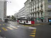 tpf Nr. 74 (Volvo 8700LE) am 28.7.2018 beim Bhf. Fribourg