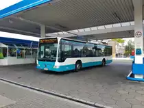 Stadtverkehr Maintal Mercedes Benz Citaro 1 Facelift am 15.09.18 beim Tanken in Dörnigheim