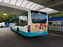 Stadtverkehr Maintal Mercedes Benz Citaro 1 Facelift am 15.09.18 beim Tanken in Dörnigheim