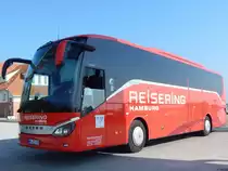 Setra 515 HD von Reisering Hamburg aus Deutschland im Stadthafen Sassnitz am 19.09.2014