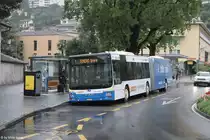 FART Nr. 38 ''mercato cattori Losone'' (MAN A23 Lion's City G) am 31.8.2018 in Ascona, Posta.