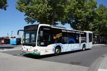 Stadtbus Aschaffenburg / Verkehrsgemeinschaft am Bayerischen Untermain (VAB): Mercedes-Benz Citaro C2 der Stadtwerke Aschaffenburg Verkehrs-GmbH (STWAB), aufgenommen Anfang Juli 2018 am Hauptbahnhof in Aschaffenburg.