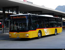 Postauto - MAN Lion`s City  GR  24203 unterwegs in Chur vor dem Bahnhof am 19.09.2018