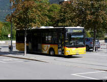 Postauto - MAN Lion`s City SG 448263 unterwegs in Landquart vor dem Bahnhof am 19.09.2018
