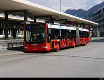 Chur Bus - Mercedes Citaro  GR 97514 unterwegs auf der Linie 4 vor dem Bahnhof in Chur am 19.08.2018