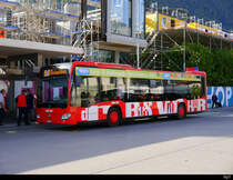 Chur Bus - Mercedes Citaro GR 97516 unterwegs auf der Linie 2 vor dem Bahnhof in Chur am 19.08.2018